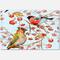 Designart - Two Birds On Branches During Autumn - Traditional Canvas Wall Art Print